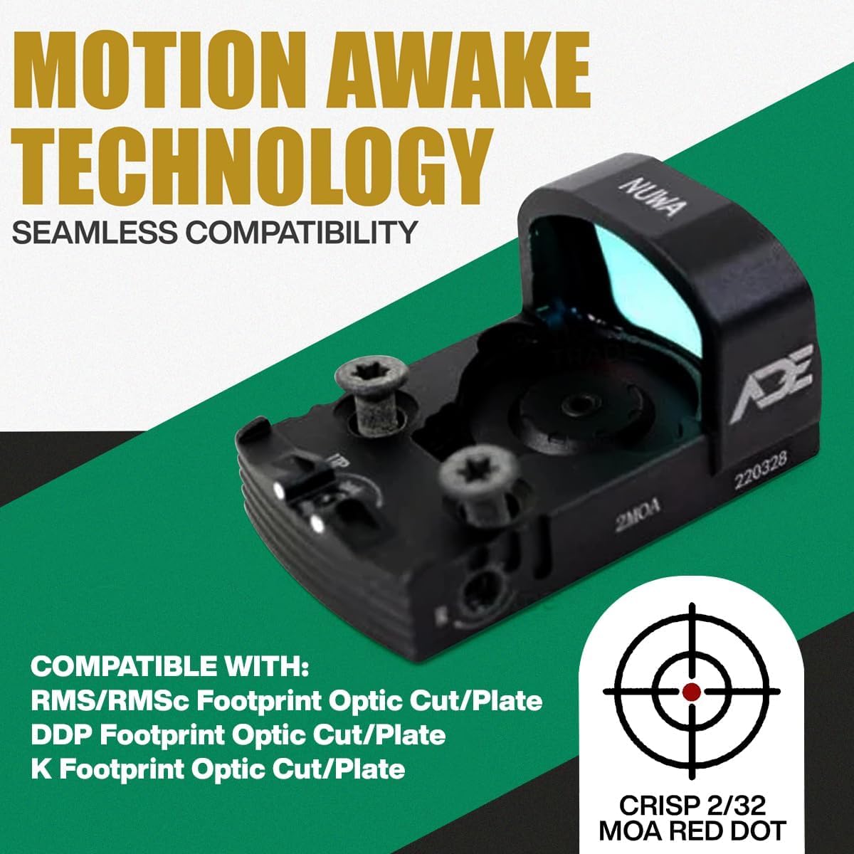 Amazon.com : Ade Advanced Optics RD3-021-2MOA NUWA Red Dot Sight