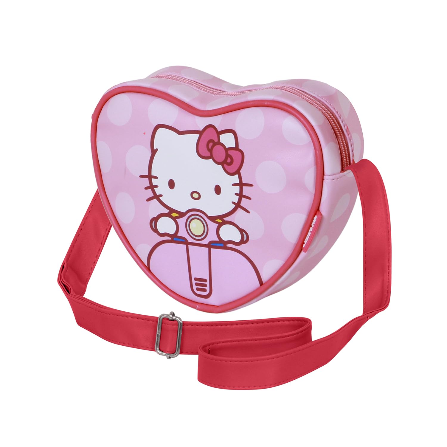 Hello Kitty Moto-​Bolso Corazón Casual, Rosa, 21 x 15,​5 cm