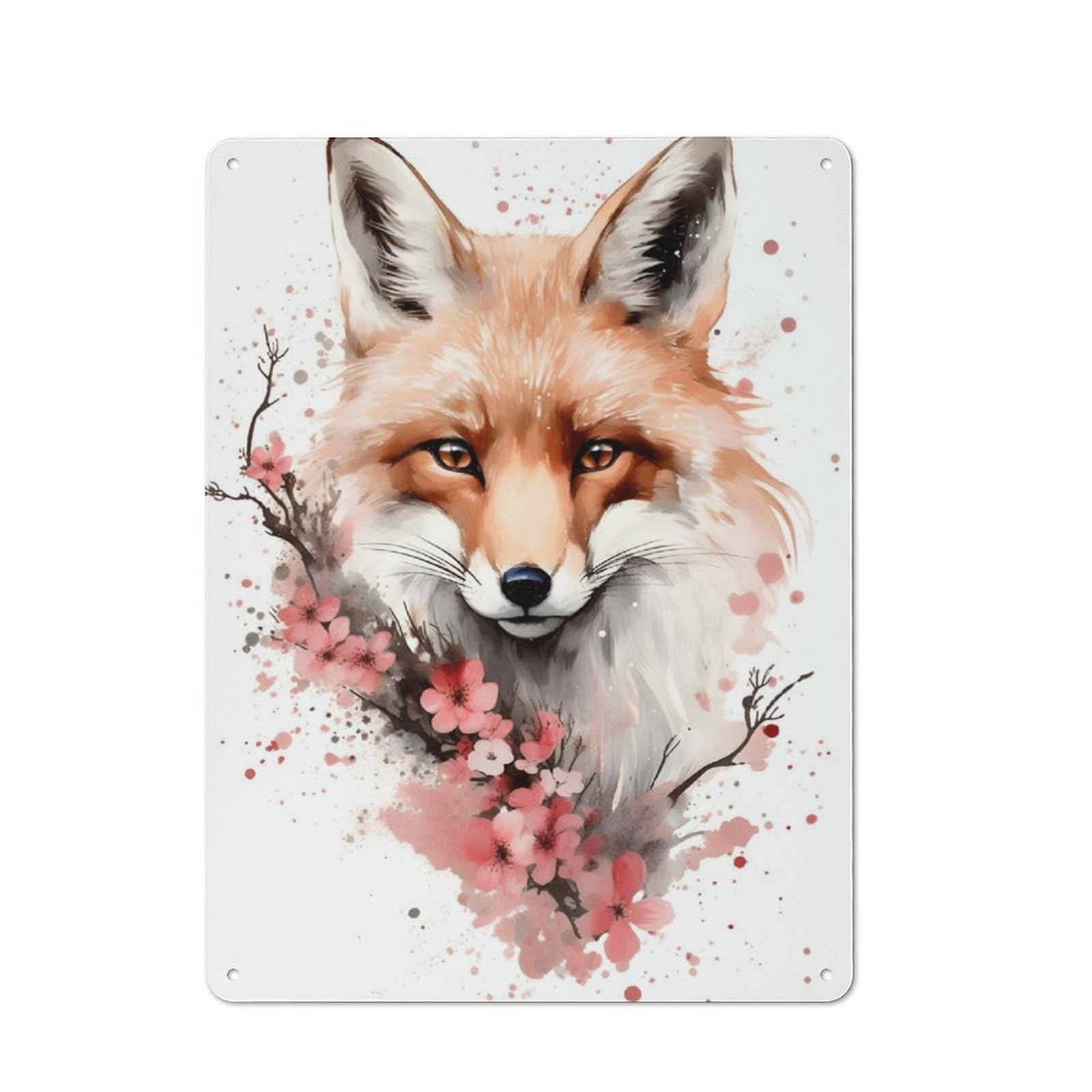 Fox Office Metal Sign 40x30cm, Understated Office Wall Decor for Workspace, Cafe, Shop Or Desk Area