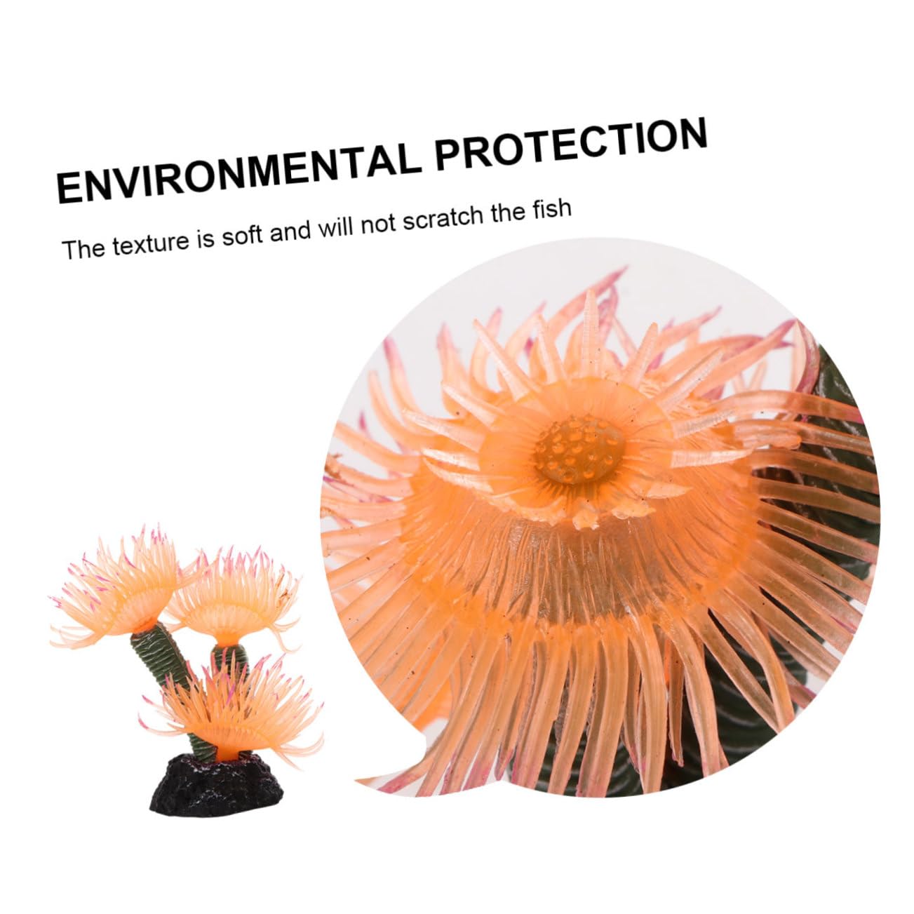 Toddmomy 1Pc Artificial Coral for Aquarium Coralline Fish Tank Decoration Orange Fake Coral for Underwater Scenes Aquatic Environments