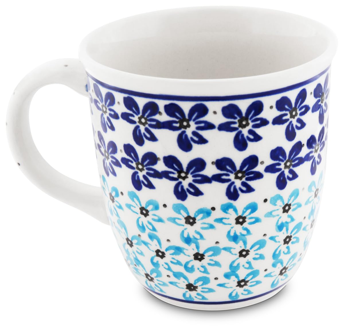 Bunzlauer Keramik Kaffeebecher 350 Ml – Handbemalte Tasse, Spülmaschinenfest, Design 453