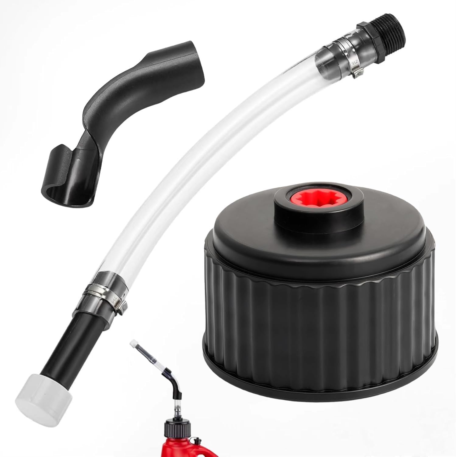 QIANQIAN Racing Fuel Jug Replacement Cap 3042 Hose for 5 Gallon VP Jegs Scribner Gas Cans - Spill-Proof Nozzle