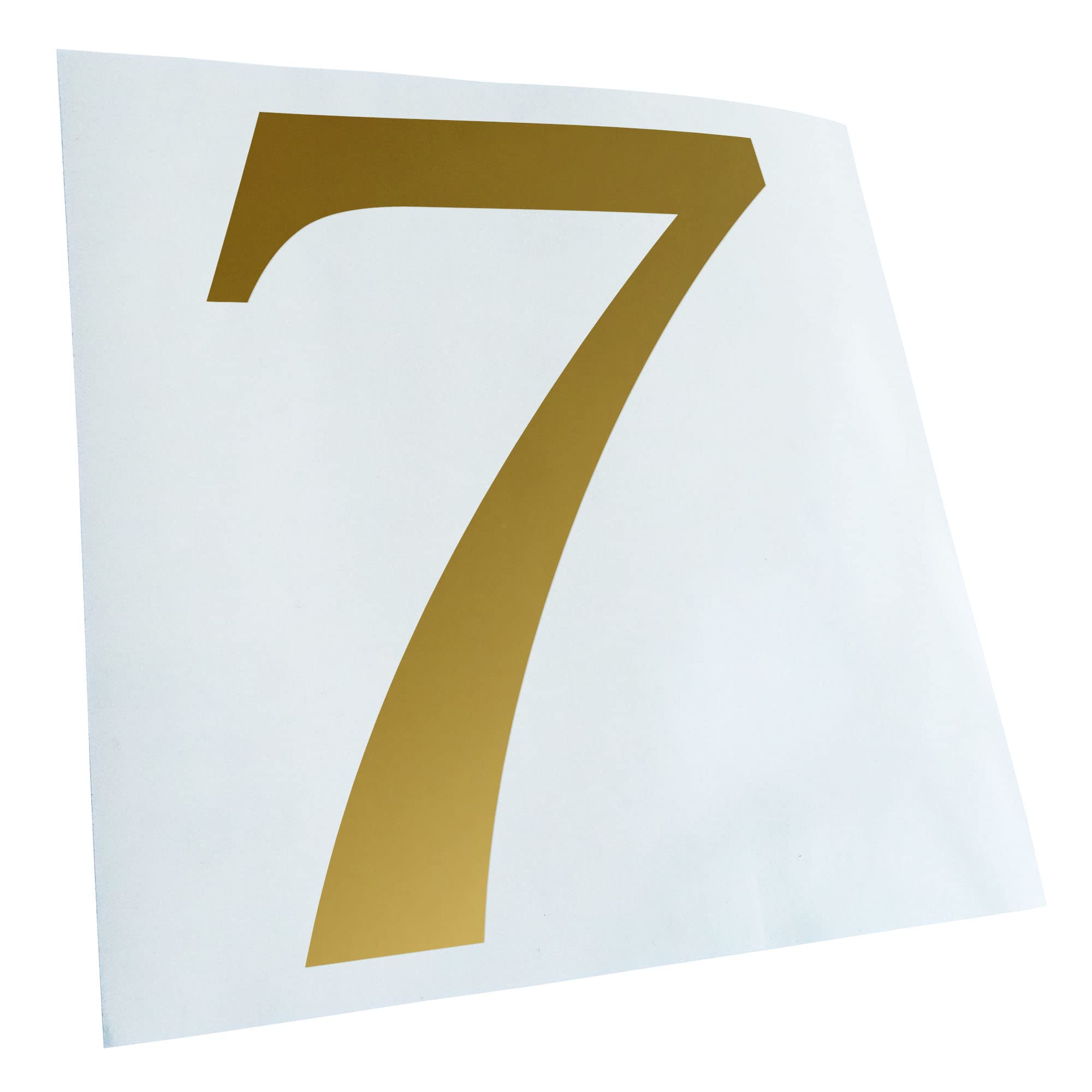 Kiwistar - Car Sticker - Gold - 24 x 19 cm Number 7 - Number Numbers - Rear Window Car Sticker Weatherproof for Car Truck Moped Truck - Sticker Exterior Self-Adhesive Tuning Accessories for Window