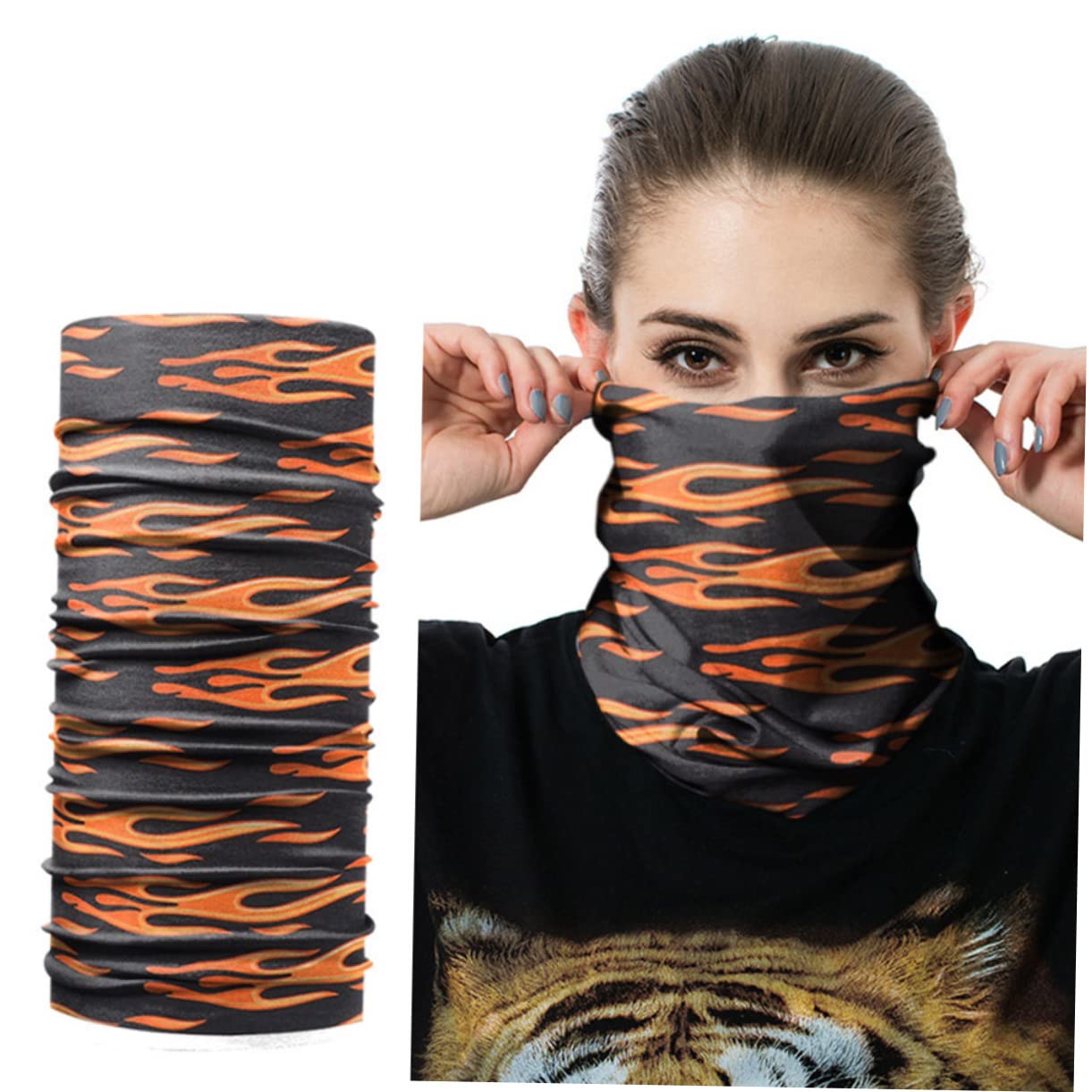 Lot De 4 Bandanas Multifonctions SMEHCF - Cagoule Masque Cou Moto Vélo Randonnée