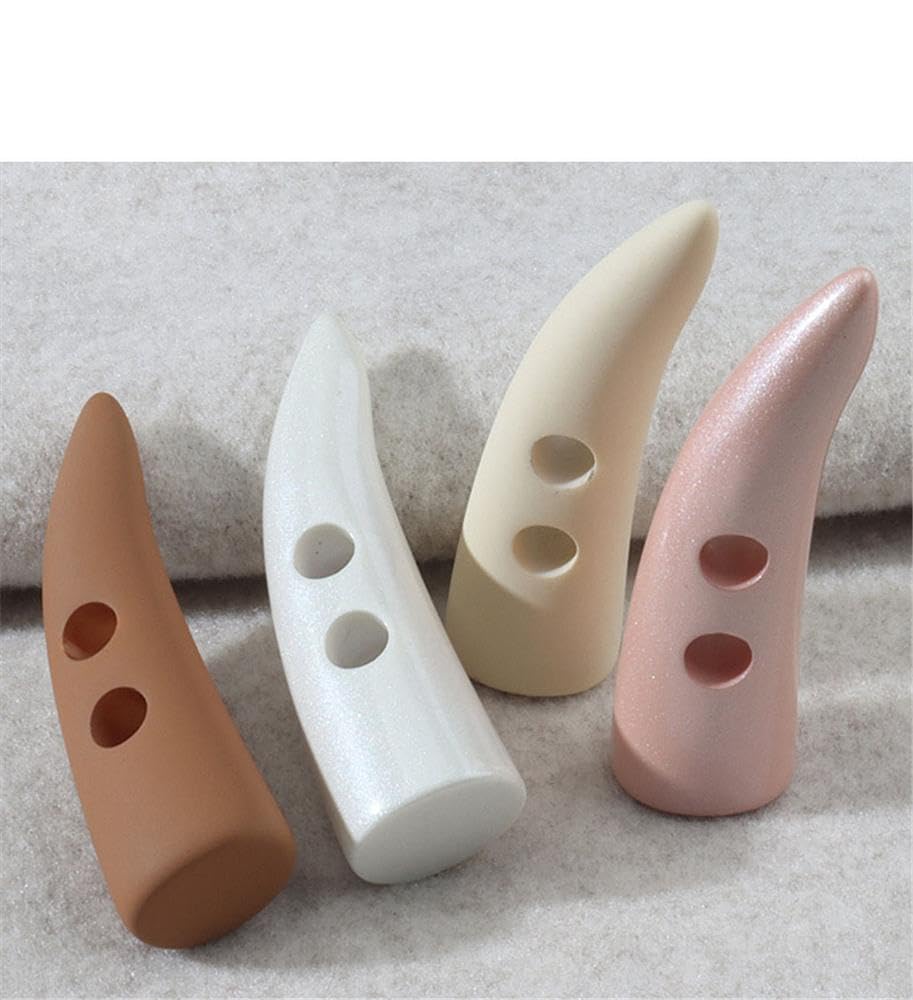 EMagTech 10x Boutons à Bascule De Dent D'imitation Corne 50mm