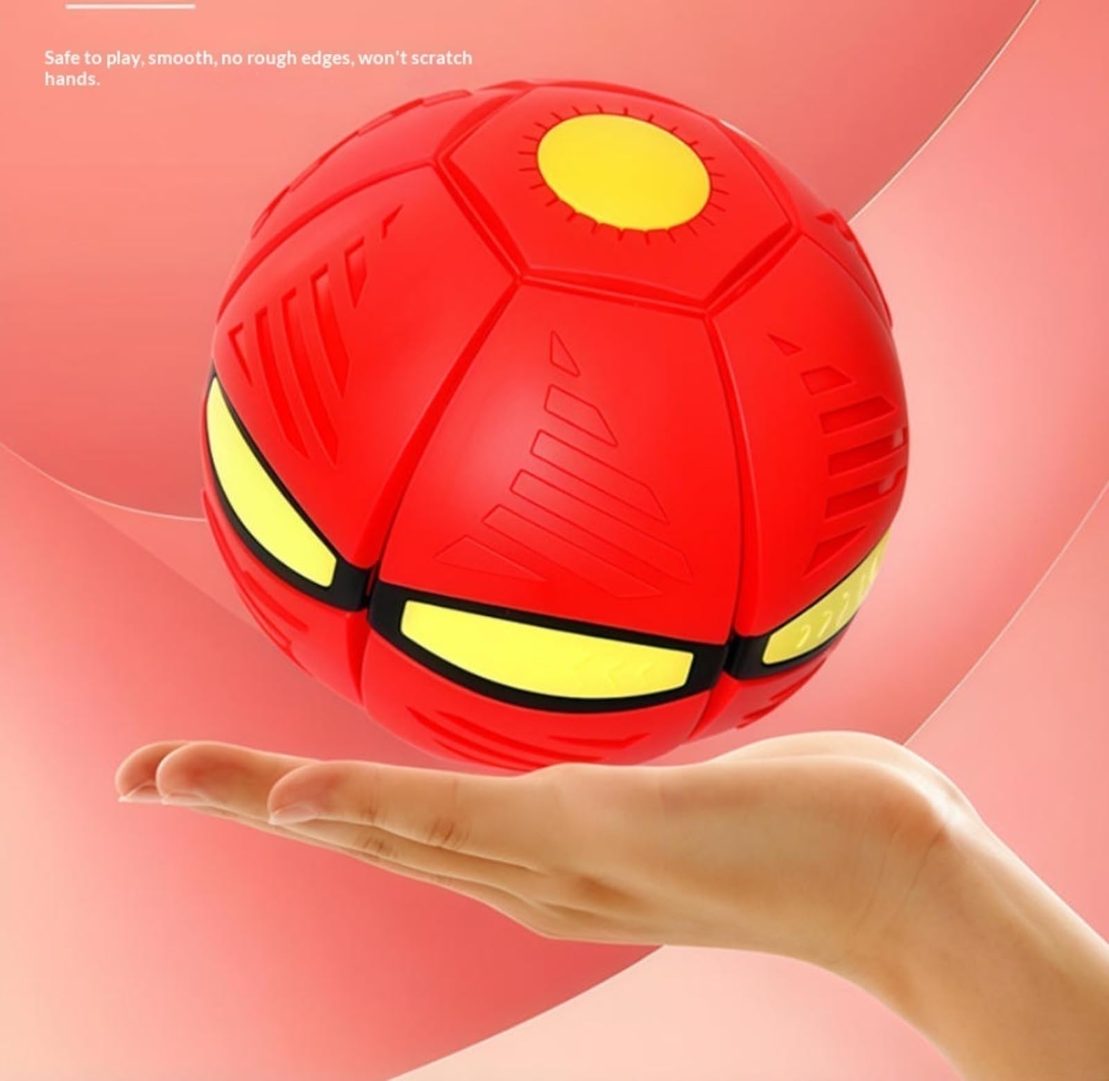 2026 Nueva Pelota Hinchable para niños, platillo Volador mágico, Pelota de Saltar, interacción Entre Padres e Hijos, Juguete Luminoso para reacción física educativa, con 6 Luces
