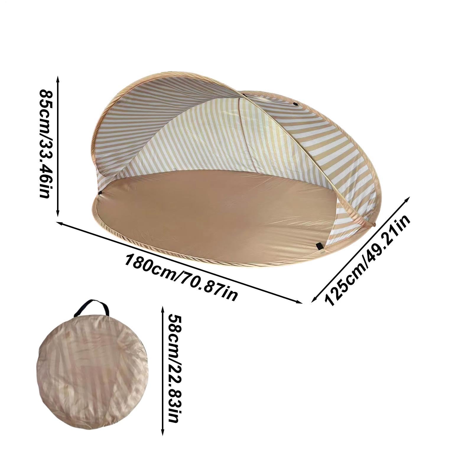 Namiot plażowy - Przenośna markiza zewnętrzna, ochrona przeciwsłoneczna na plażę - do ogrodu na zewnątrz piknik letnie wakacje na świeżym powietrzu podróże piesze wycieczki plecak wędkarski i kemping