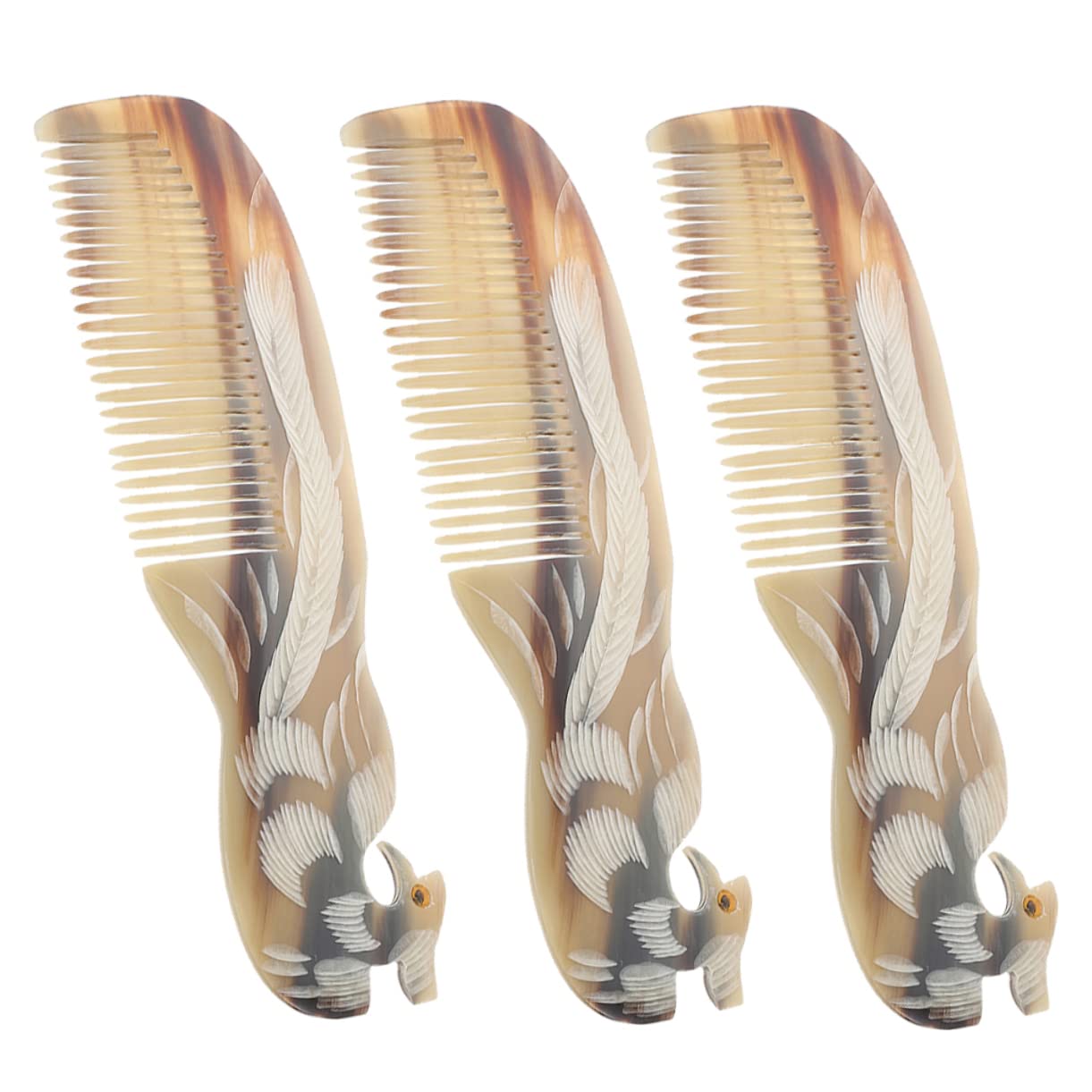 MAGICLULU 9piezas Peine Natural De Peines Desenredantes Portátiles Para Hombres y Mujeres Para Cabello Rizado y Lacio Accesorio De De Alta Durabilidad