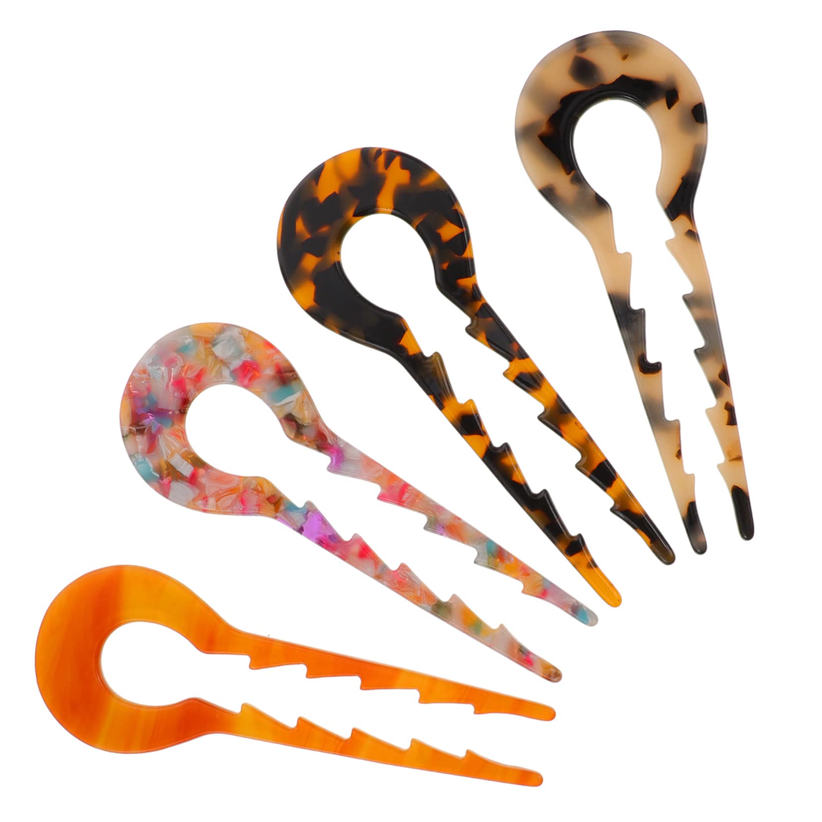 Healeved 16stücke U-förmige Haarnadeln Aus Acetat Rutschfeste Haarspangen Schildpatt Und Blumenmuster Elegantes Haarschmuck Für Hochzeiten Und Besondere Anlässe