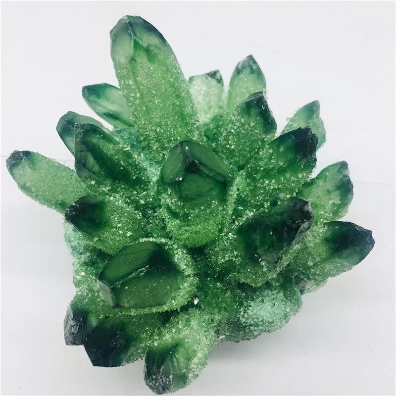 Piedras de cristal espécimen de cuarzo verde natural de 500-600g 6