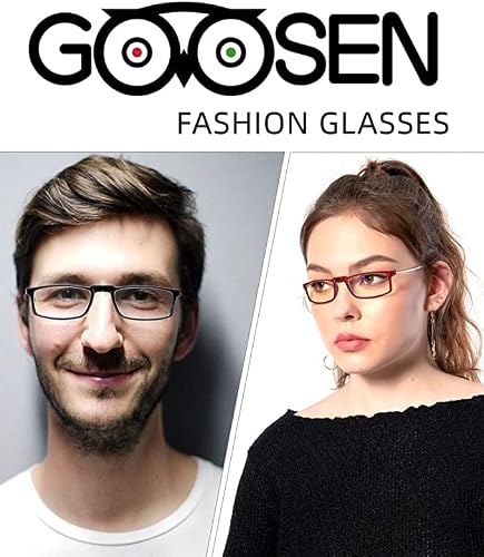 Goosen 2-Pack Reading Glasses For Women Men, Keychain Bags Compact Folding Readers, Clear Lens Blue Light Glasses Spring Hinge, Black Black 1.25 X #TOP4