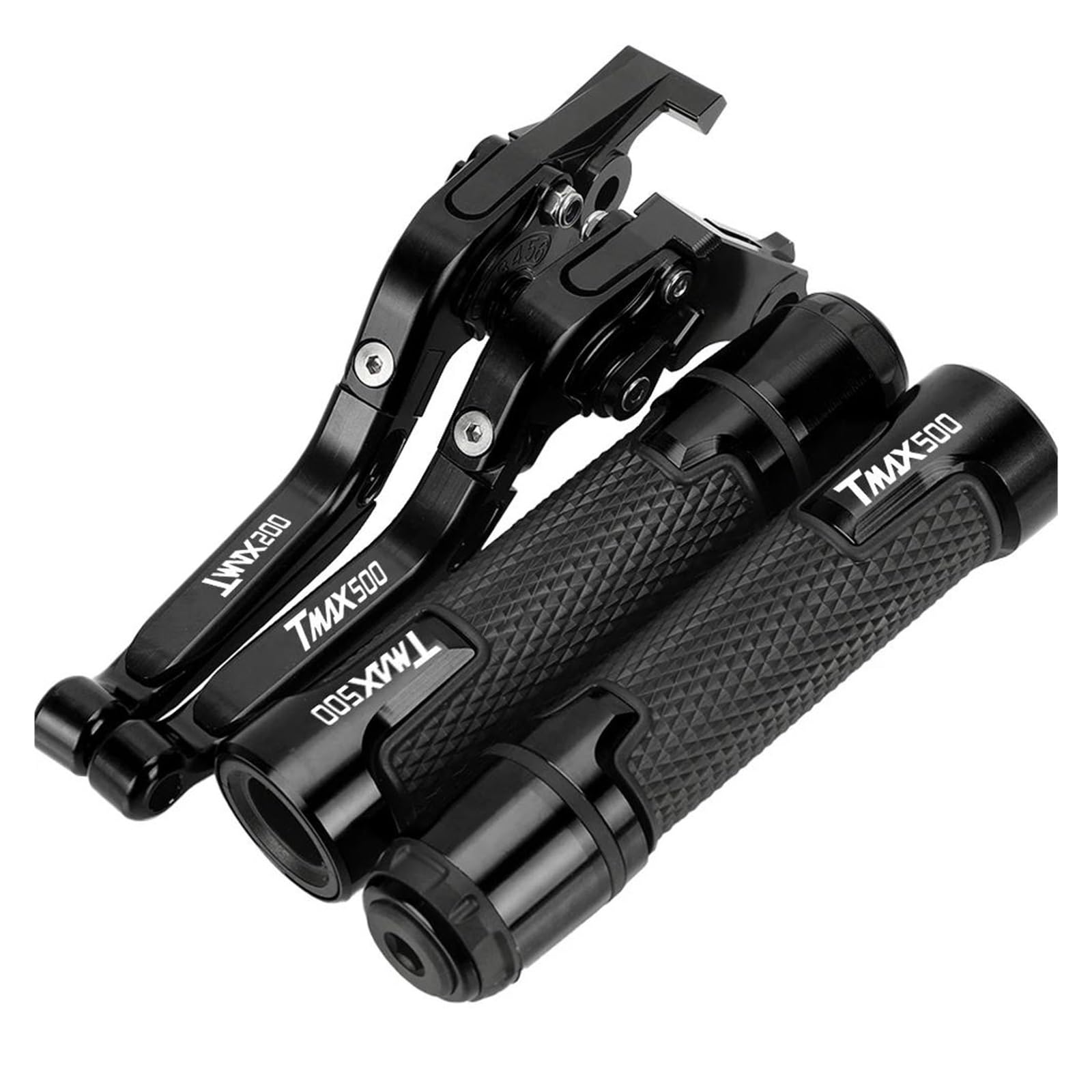 Leviers de frein de rechange TMAX 500 et poignées de guidon moto noire pour kit embrayage complet