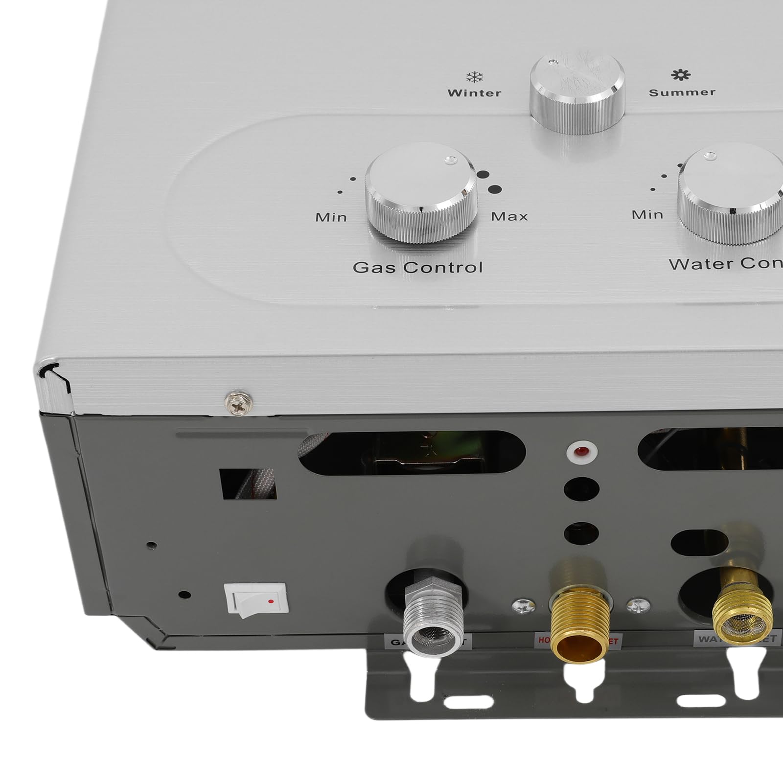 Flüssiggas Durchlauferhitzer LPG Warmwasserbereiter, Gasdurchlauferhitzer mit CPU-Temperaturregelung, Duschkopf und Duschschlauch für Zuhause, Outdoor-Camping-Baden und RV-Dusche (12L/24KW)