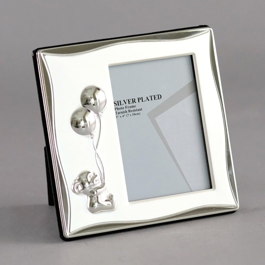 Jiallo Metal Bear Parachute Photo Frame 4x6'' in Silver Finish