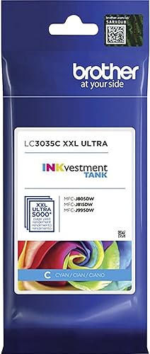 Miniatura 7 de Brother LC3035C original, cartucho de tinta cian de alto rendimiento para tanque de tinta, rendimiento de página de hasta 5,000 páginas, LC3035,