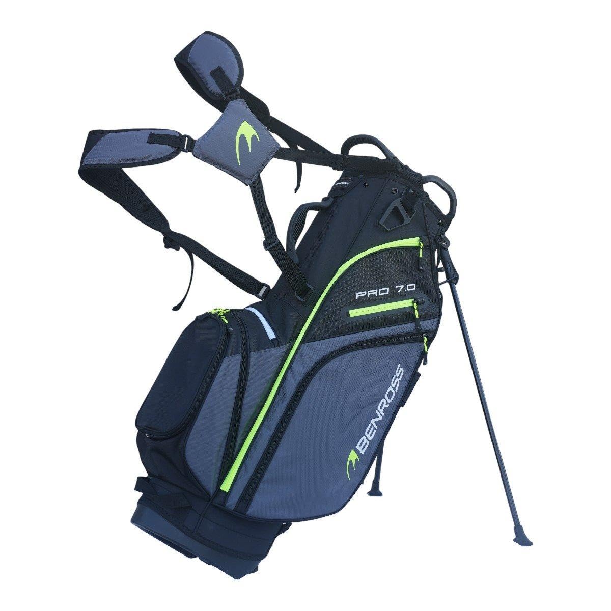 Benross Pro 7.0 Golf Stand Bag - Black/Charcoal/Lime