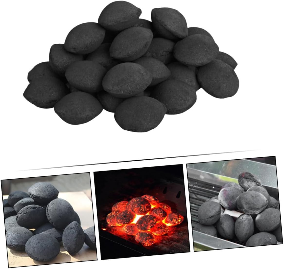 Mikikit 2packs Charcoal for Outdoor Cooking Grilling All-Weather Charcoal for BBQ Camping Fire Pit and Fireplace Pack for Easy Ignition