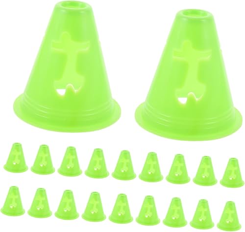Miniatura 7 de Taladros de agilidad Conos de Entrenamiento 20 Uds. Pequeños Conos de Base Plana Marcadores Deportivos Durables para Límite de Campo