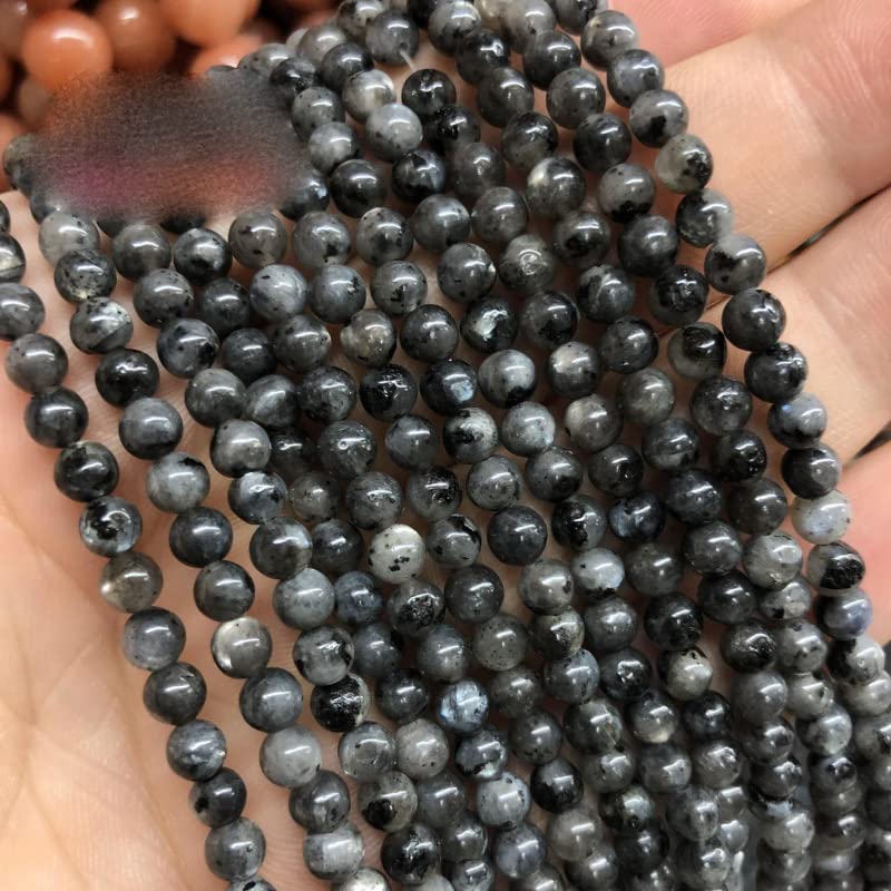 Pietra Preziosa Rotonda Di Labradorite Nera Larvikite - Foto 5