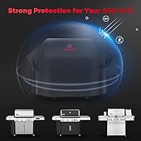 Vista 49 de Comnova - Cubierta para parrilla de 55 pulgadas, cubierta de gas 600D para parrilla al aire libre, resistente e impermeable, Weber, Char-Broil