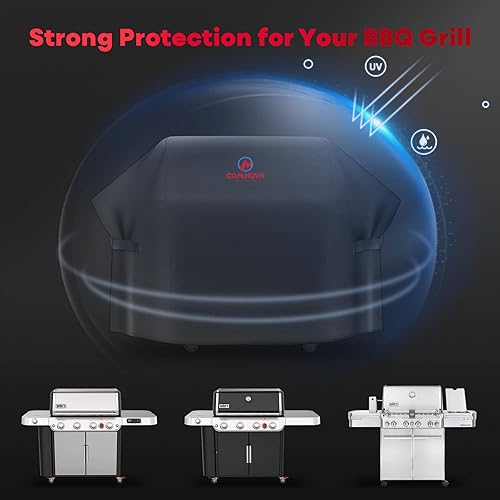 Miniatura 17 de Cubierta de parrilla de gas para barbacoa, 48 pulgadas para Weber Spirit 2, impermeable, resistente a la intemperie, resistente a los rayos UV y a