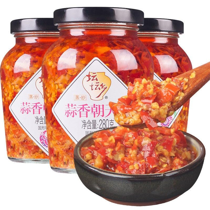 Salsa de chile de ajo, salsa de inmersión, salsa de fideos, encurtidos frescos, condimentos, bocadillos especiales chinos, deliciosa salsa de chile,