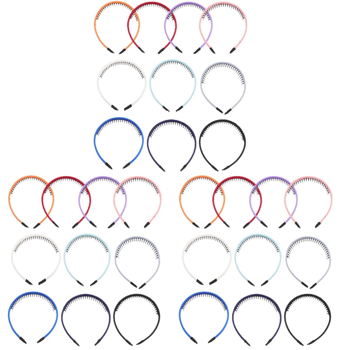 FOMIYES 30 Piezas de Tela Simple sin Tela Elegante Banda para El Cabello para Mujer con Mujer/Variada Elástica Accesorios de Playa para Niños con Multicolor Accesorios para