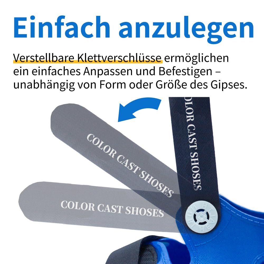 Scarpa in gesso antiscivolo, stabile e comoda, monopezzo e resistente agli strappi, 1 pezzo (XL (Navy))