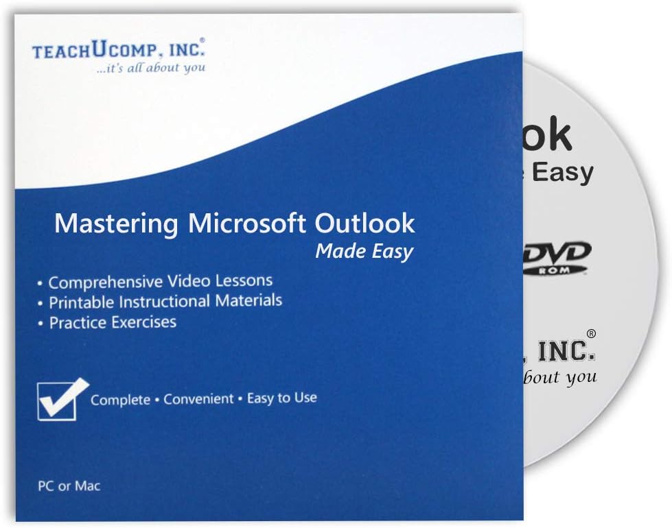 TEACHUCOMP Video Training Tutorial for Microsoft Outlook 2013 and 2010 DVD-ROM Course and PDF Manual