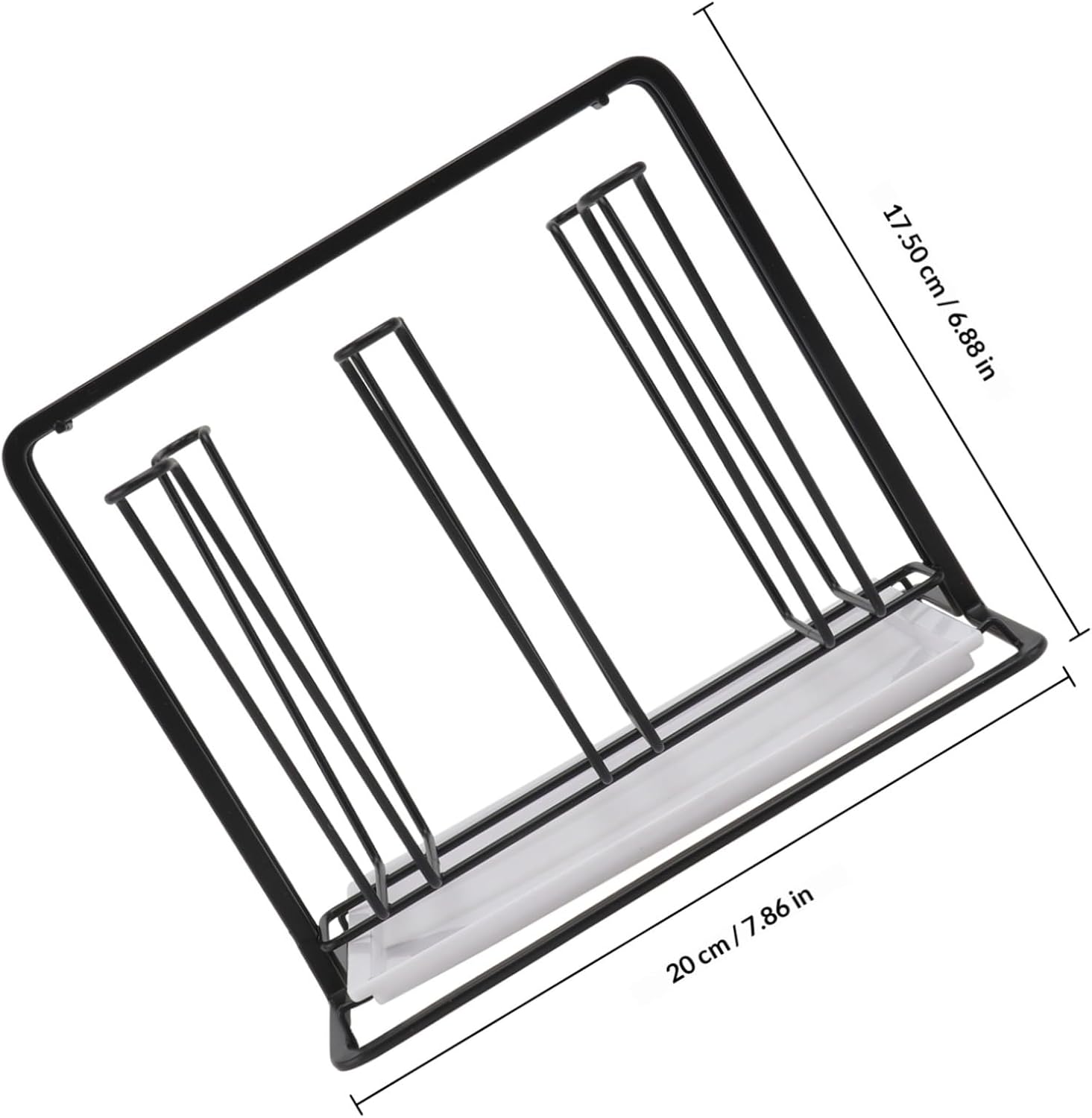 Yardwe Kitchen Cup Drying Rack with Hooks Small Black Wire Mug Organizer 7.87X5.51X6.88 Inch Cup Holder for Glasses Teacups Bottles Draining Shelf