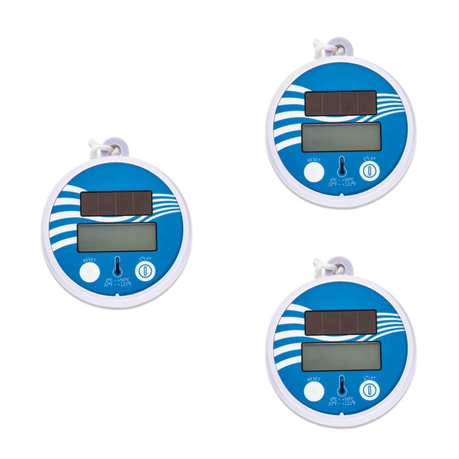 Thermomètre Piscine, Lot de 3 thermomètres de piscine numériques flottants à énergie solaire, étanches, avec écran LCD