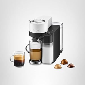 Nespresso Vertuo Lattissima Coffee & Espresso Maker by De'Longhi, Matte White and Glossy
