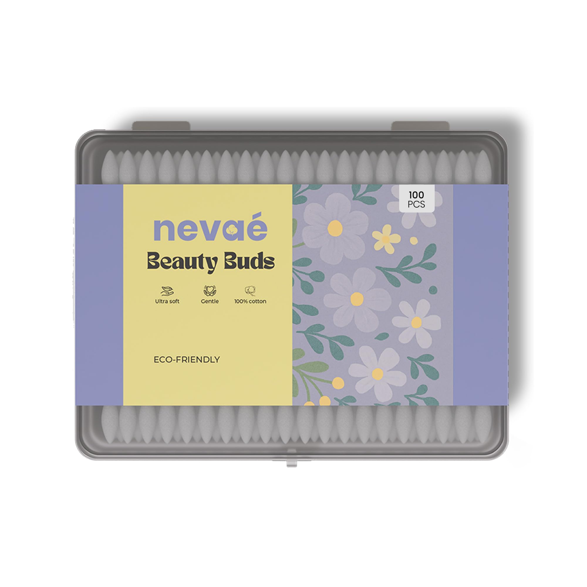 Nevae Cotton Beauty Buds, Double Tipped with Pointed Ends | 100% Pure Cotton & Eco-Friendly Paper Stick | Precision Makeup & Skincare Use | Pack of [100 sticks- 200 tips]-image-3