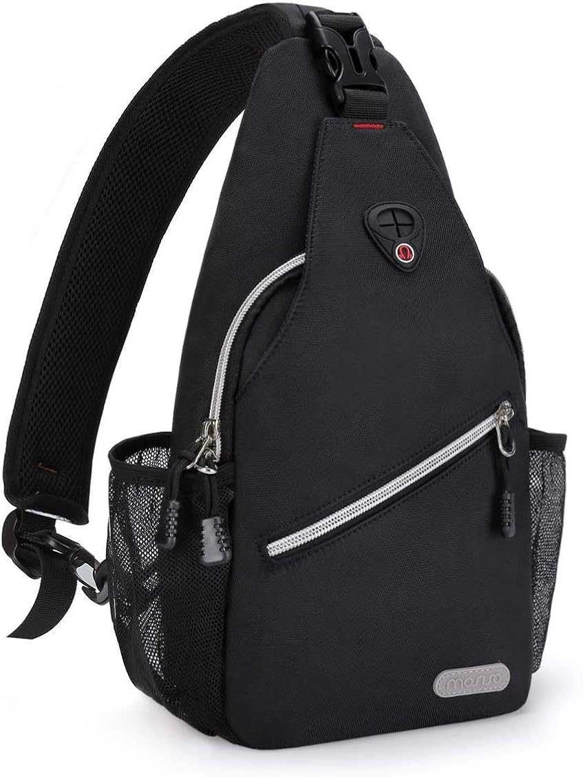 MOSISO Mini Mochila de Honda, Pequeña de Multiusos de Viaje Paquete Desbalanceado Bandolera en Pecho Deportiva al Aire Libre Casual Bolsa para Hombres/Mujeres/Adolescentes/Niños