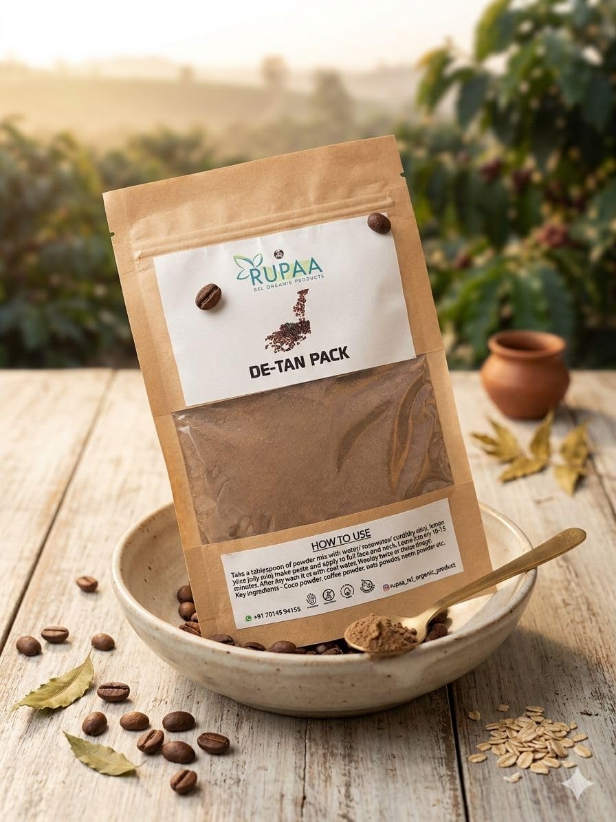 DE-TAN Pack 70g || instant radiant skin Removes dark spots Cool and soothes sunburn Hydrates skin|Tan Removal | Exfoliating Detan Scrubs for Soft & Smooth Skin | Removes Tan, Blackheads and Dirt | For Men & Women-image-34