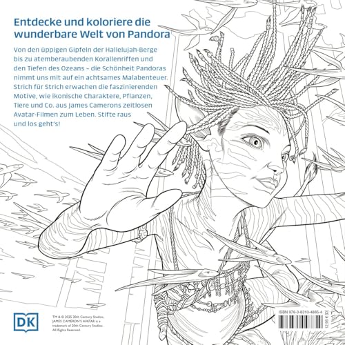 Avatar: Das Malbuch: Die fantastische Welt von Avatar zum Ausmalen. Offizielles Malbuch zu den Avatar Filmen - mit 80 stilvoll gestalteten Seiten