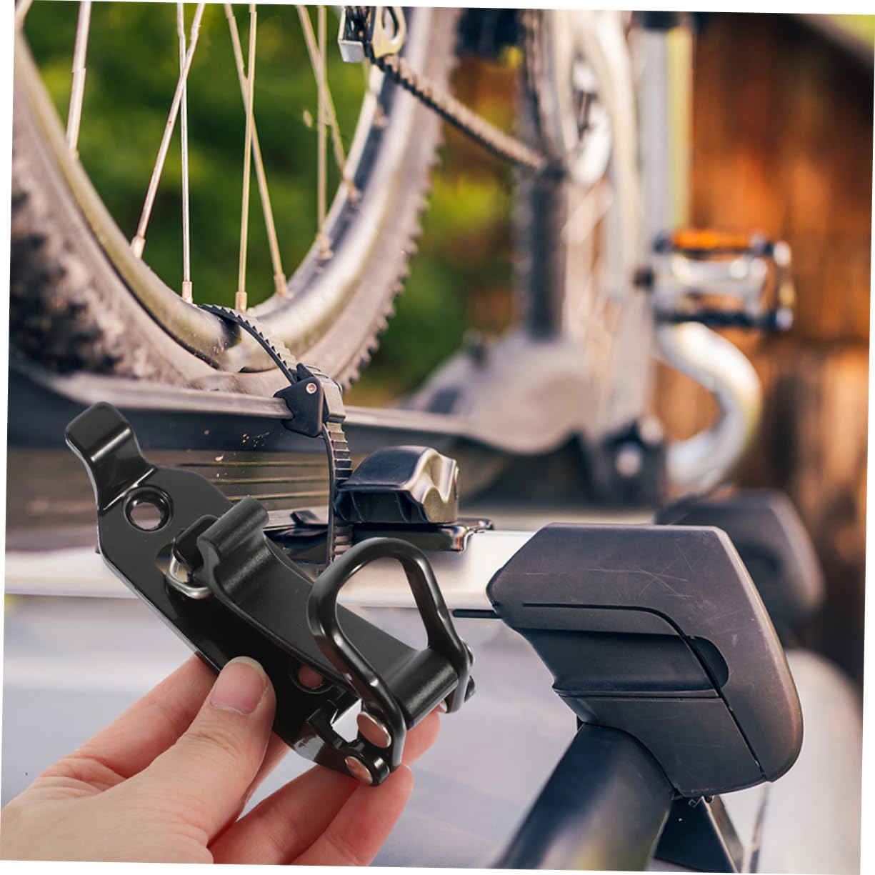 2pairs Roof Rack Shovel Holder and Axe Wall Mount Brackets for Secure Vehicle Tool Storage Metal Mounting Clamps for Truck and Garage Use