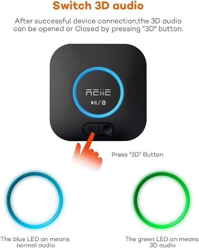Receptor de Audio Bluetooth 4.2 con 3D Surround AptX Low Latency miniatura 6