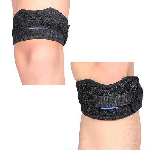 WZXLifeScult Paquete de 2 correas para aliviar el dolor de rodilla y estabilizador de rótula, soporte para senderismo, fútbol, baloncesto, correr,