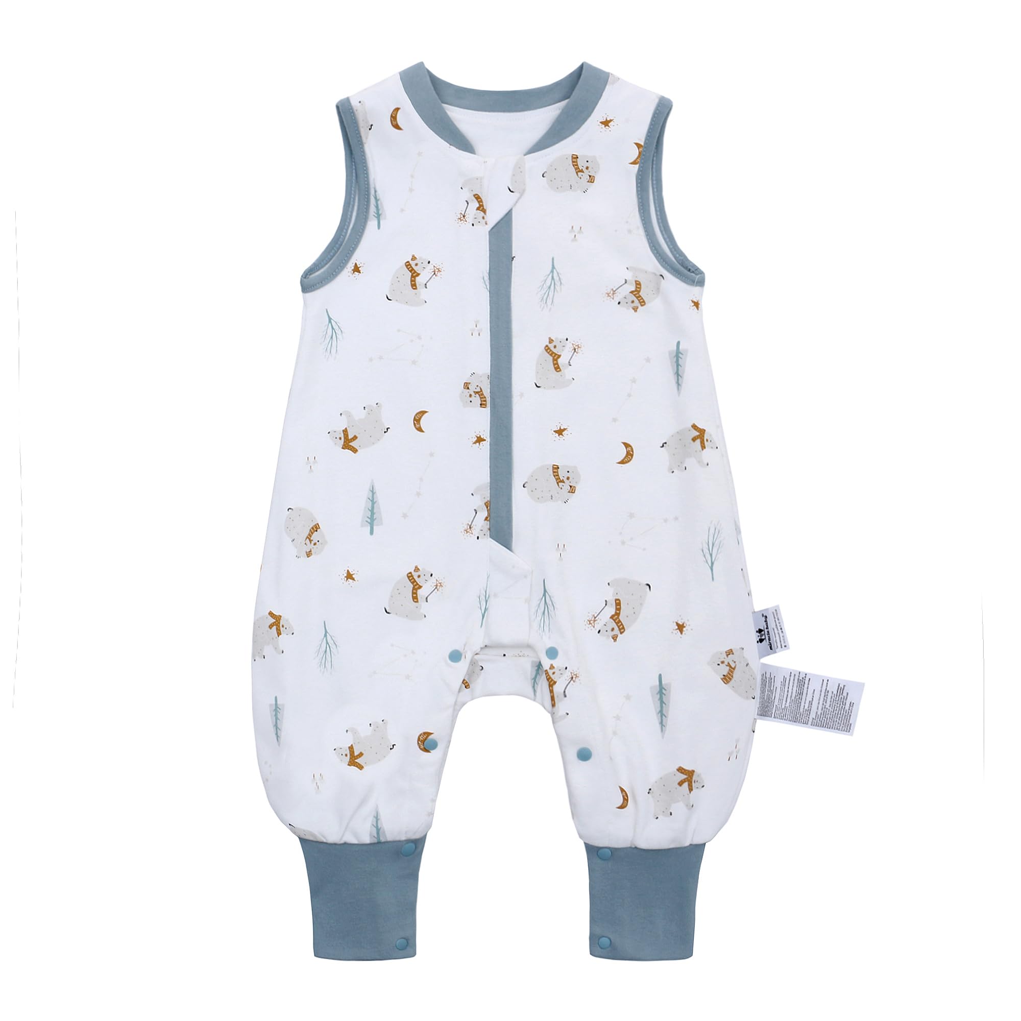 Miracle Baby Sleeping Bag With Feet, Soft Cotton Baby Sleep Sack,1.0 TOG Toddler Wearable Blanket Walker Sleep Sack for Boys and Girls (3M-3T)