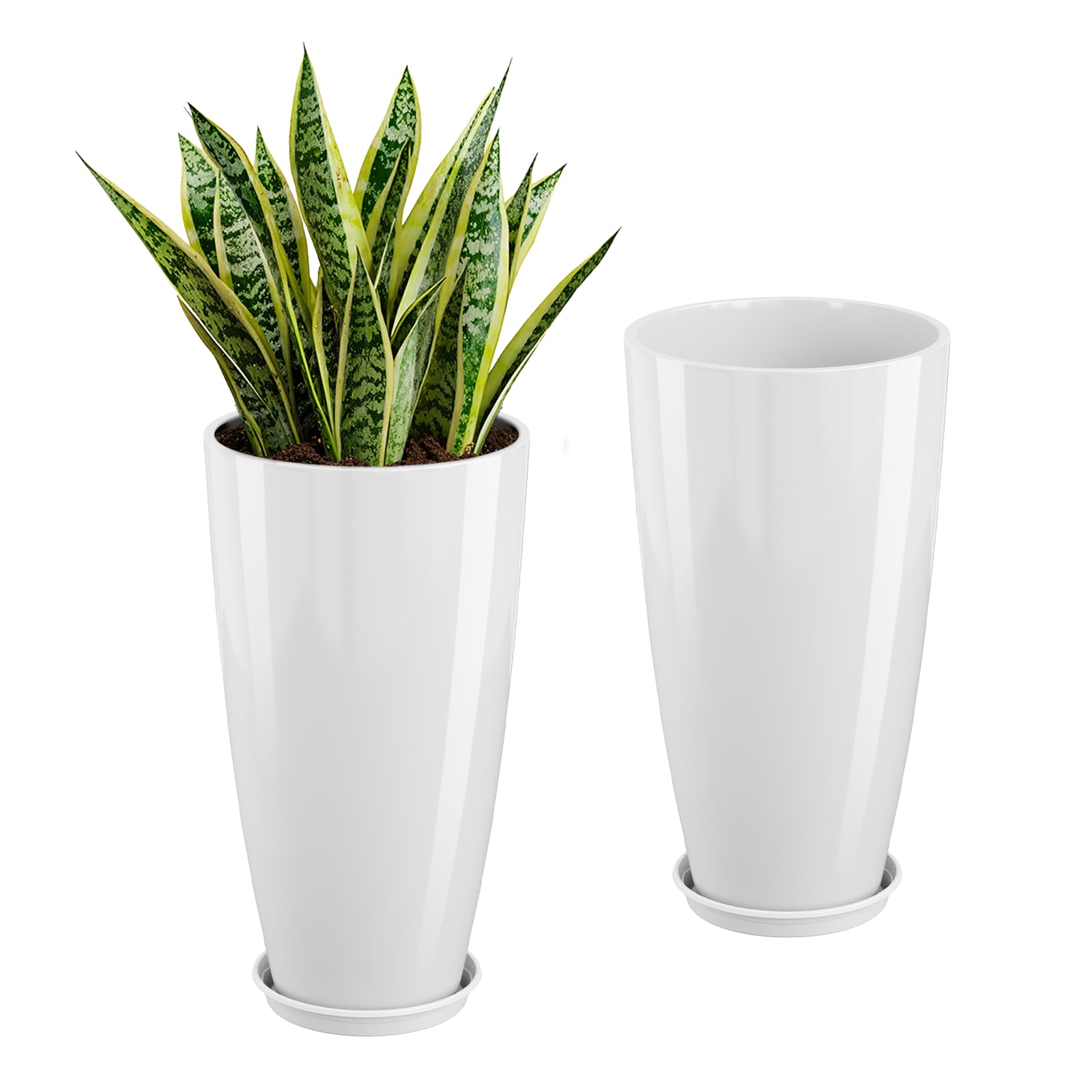 QCQHDU 21 Inch Tall Planters Set of 2
