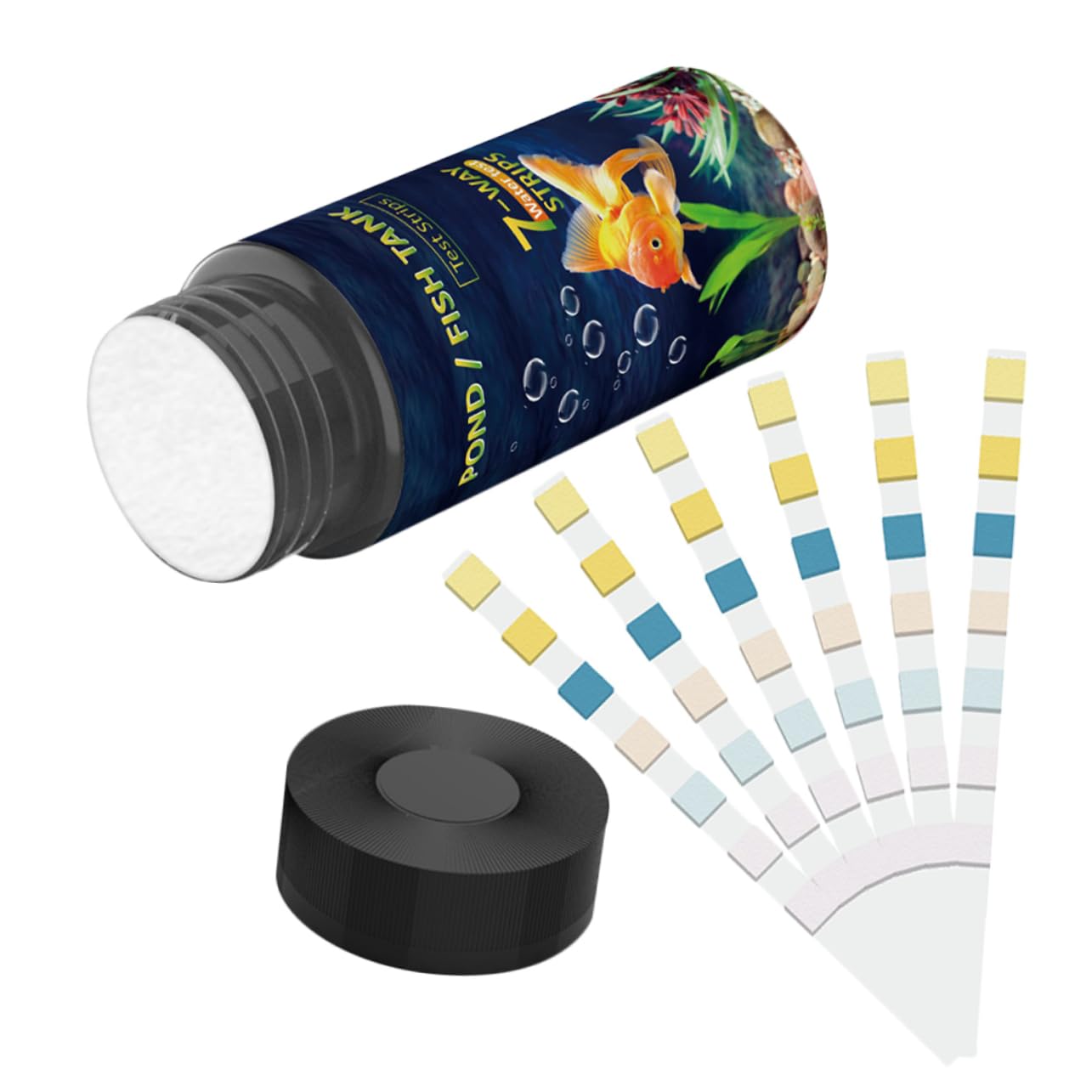 Alipis 5 Set Strisce Reattive per La qualità dell'Acqua Kit Pescare Nuoto Rilevamento Striscia Acquario Strisce per Il Test dell'Acqua Strisce Reattive per L'acqua PVC 50 Pezzi*5