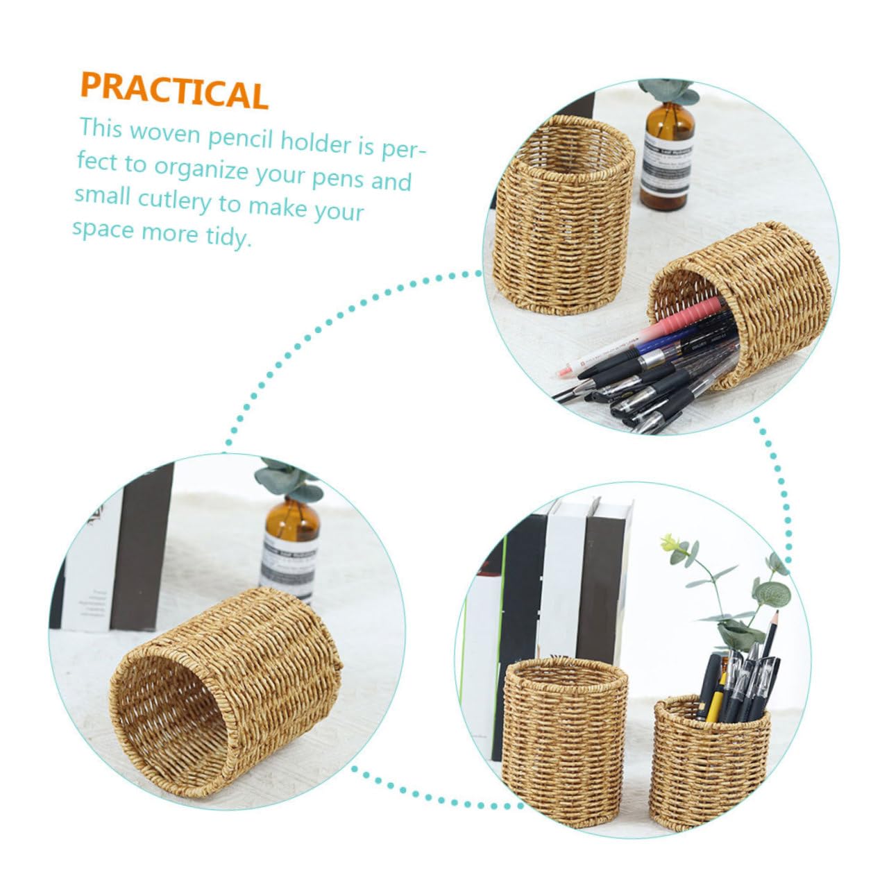 3 Portalápices De Tela Para Escritorio, Contenedor Para Guardar Bolígrafos, Porta Lápices De Escritorio, Porta Lápices De Tela Para Escritorio, Porta Bolígrafos De Sobremesa,
