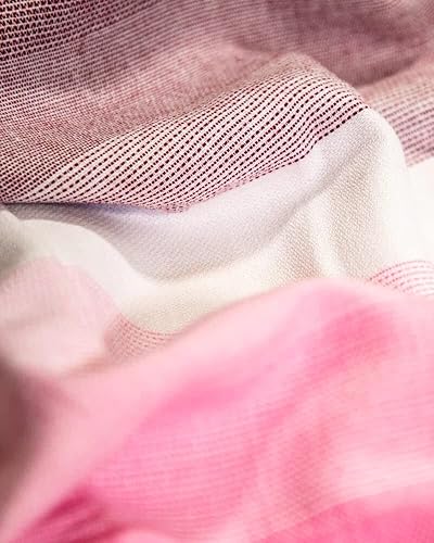 Miniatura 3 de Teema Toalla de playa turca grande, 100% algodón turco, sin arena, secado rápido, versátil y multiusos, las capas (rosa)