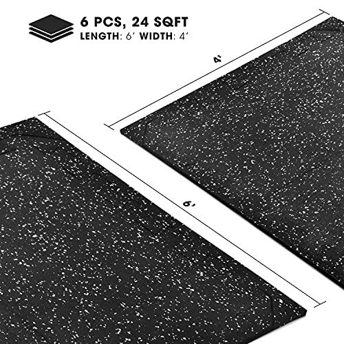 Image of Yes4All Heavy Duty 100% High Density Rubber Floor Tiles Interlocking Mat