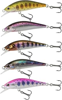 Amazon.co.jp: KAJIKI（カジキ）渓流 ルアー 50SS 3.5g 5個 セット