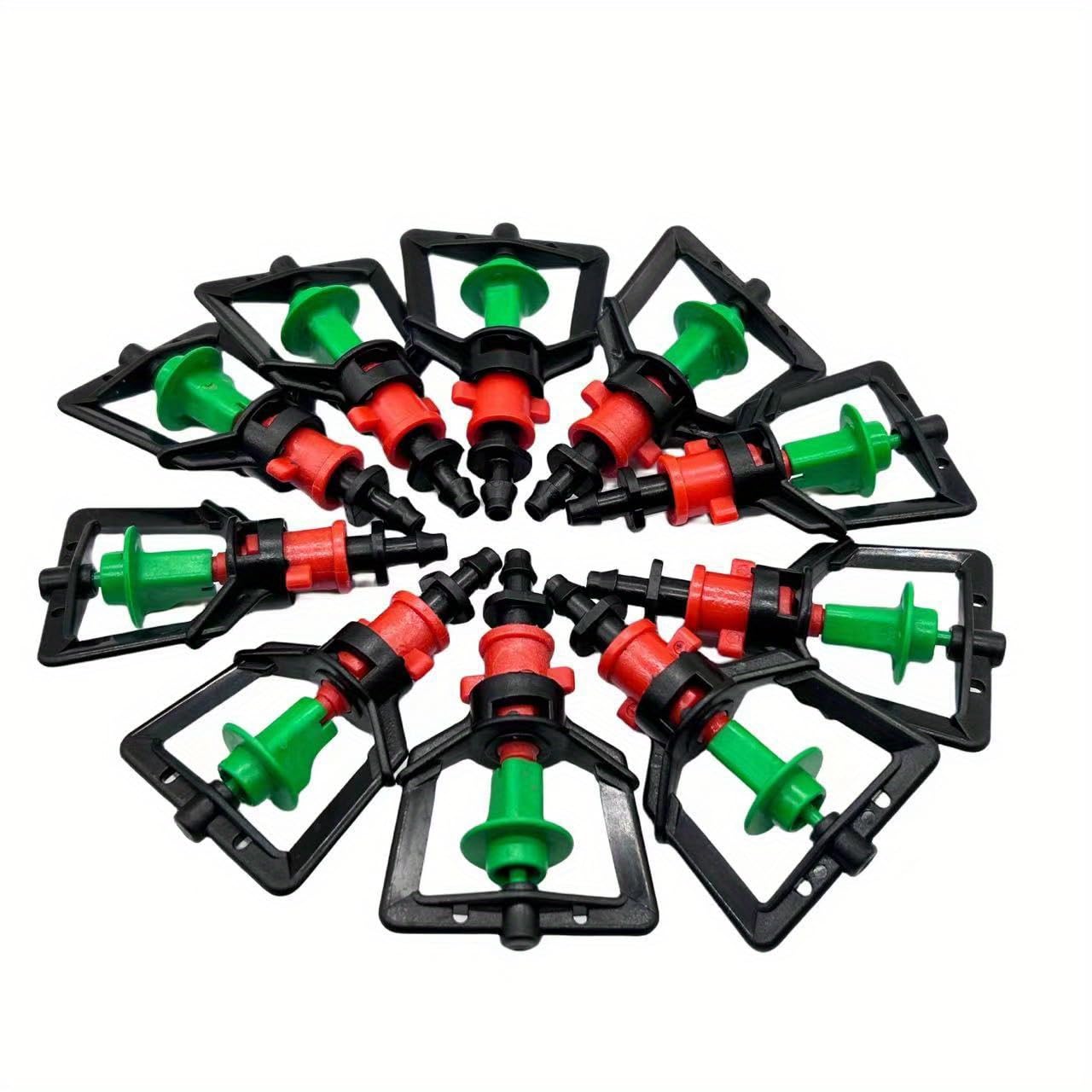 10Pack G Type 360° Micro Rotary Tripod Nozzle Sprinklers Head Refractive Misting Irrigation Plant Rotating Refraction Sprinkler Atomizing Nozzle Lawn Watering Dripper System