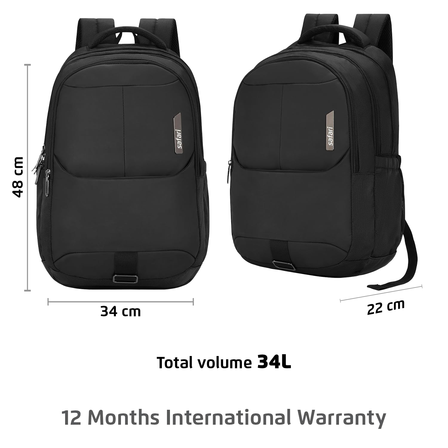 Safari Forge 34L Laptop Backpack, 3 compartments, Raincover, Antitheft pocket, Trolley Sleeve, Organizer, Bottle holder, Front pocket, College bag, school bag, Formal backpack 29 61MpGdz8VPL. SL1500