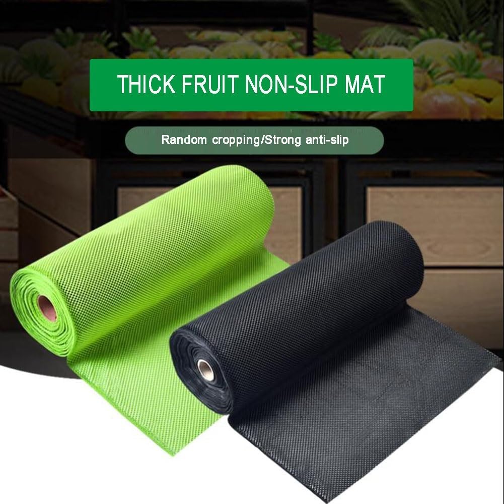 GZHERVICES Shelf Liner, Kitchen Shelf Liner Drawer Liners Shelf Cabinet Liner Shelf Fruit and Vegetable Non-Slip Waterproof Mat Non-Adhesive Fridge Pads (Color : Black, Size : 1.2x50m)