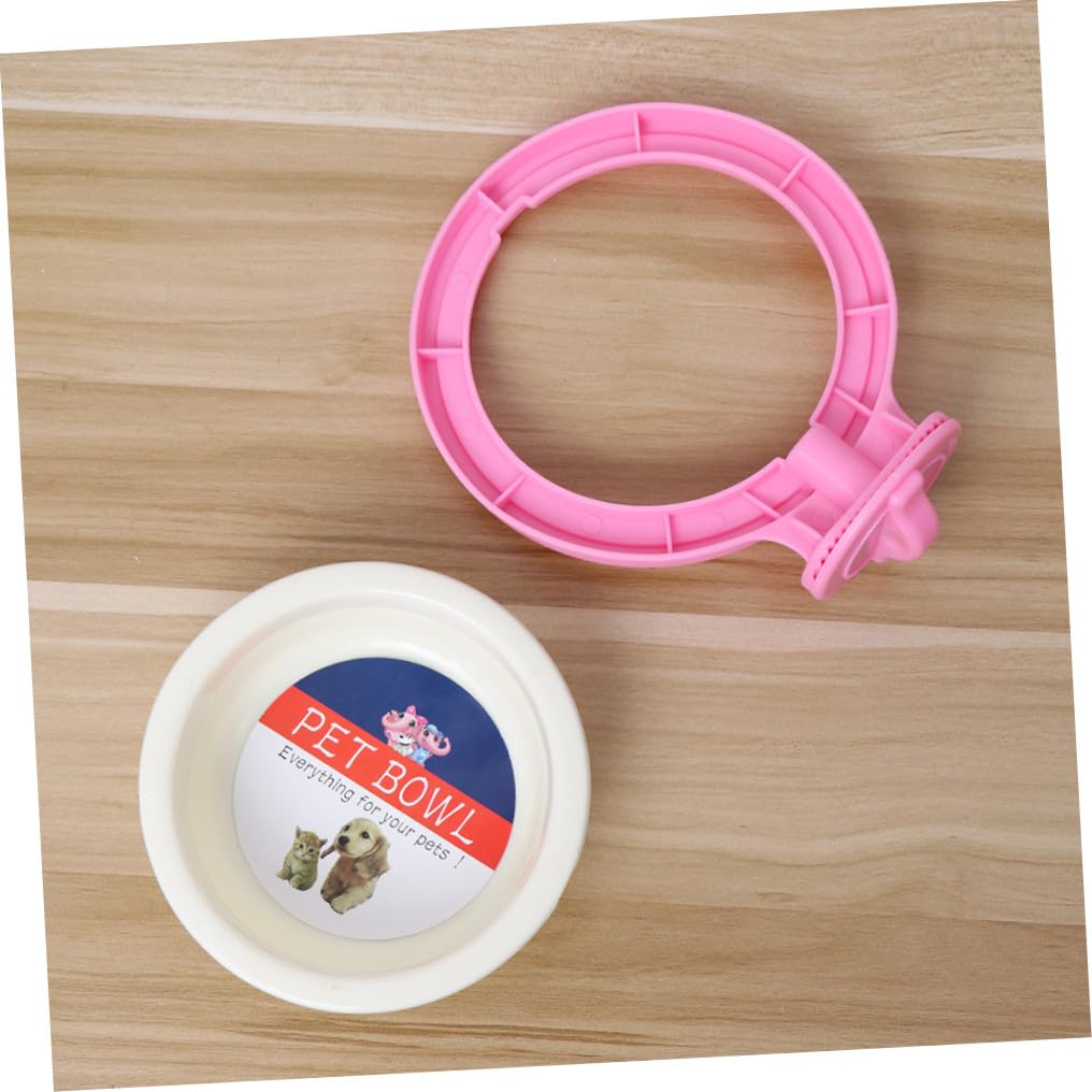 Kisangel Comedero Individual para Mascotas De 3 Piezas Cuenco De Agua Y Comida para Perros Y Gatos Material PP Diseño Desmontable.